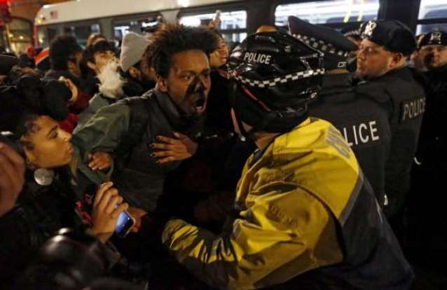 Chicago protesters battled police Nov. 25, 2015