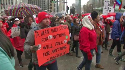 Chicago teachers on the move April 1, 2016.