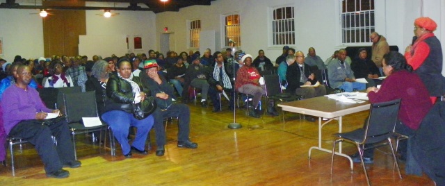 Packed DAREA meeting Jan. 21, 2015 at St. Matthew's and St. Joseph's Episcopal Church in Detroit.