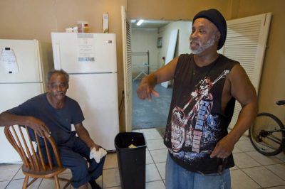 David Solomon and Calvin Wilson, who lived with Sterling at shelter, said they did not believe he carried a gun. Photo: The Advocate