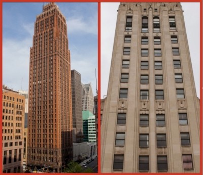 David Stott and Free Press buildings, purchased by Emre Uralli in 2013, then eventually by Dan Gilbert in 2014.