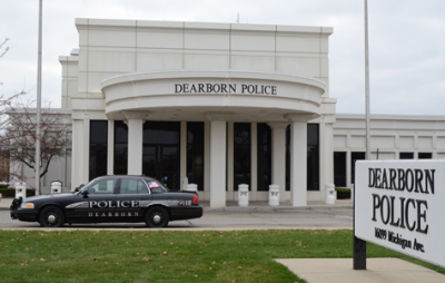 Dearborn police station where Yvette Johnson was held.