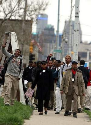 Douglass Academy students walkout over school conditions 2012.