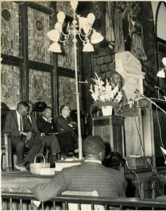 Dr. Martin Luther King, Jr. speaks at Emmanuel AME in 1962.
