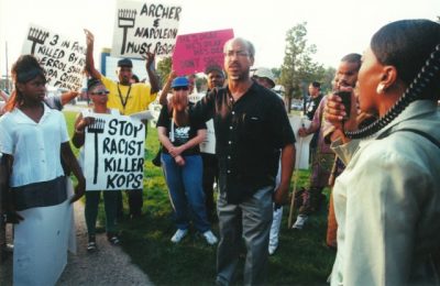 Deaf community joined with DCAPB to protest David Krupinski's killing of Errol Shaw, Sr. in 2000.