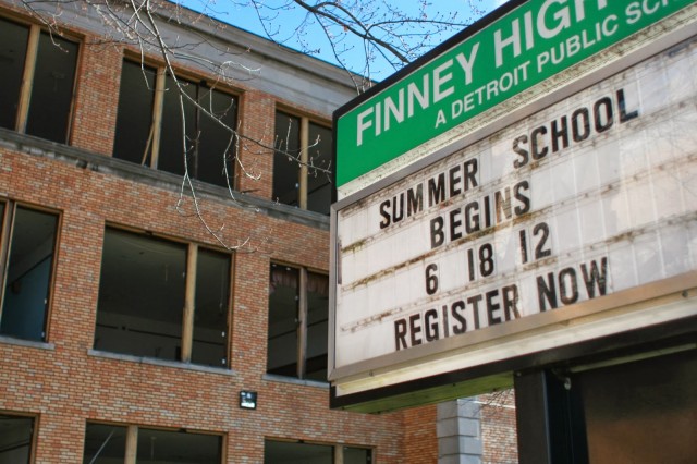 Finney High School, closed in 2009 at a cost of $2.9 million from 1994 bond, replaced later by East English Village Academy at a cost of $58.6 million from 2009 bond.