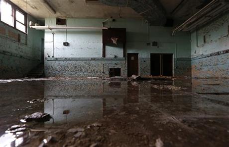 Crosman Elementary School's flooded basement in Detroit, August, 2014.