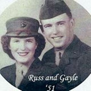 Gayle and Russell Robinson; she met her husband at the age of 17 and joined the Marine Corps to be with  