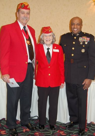 Gayle Robinson with friends at Montford Post Marine Corps Black History month celebration, 2010.