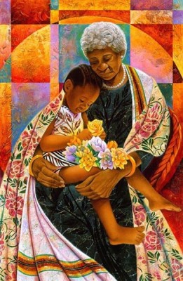 Grandmother and child