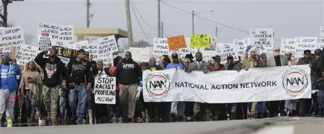 Thousands marched in Inkster in support of Floyd Dent on March 3, 2015.