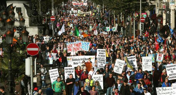 Irish people are flooding the streets week after week to stop water charges.