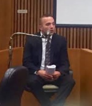 John Zieleniewski testifying. He was also present at the trial after his testimony.