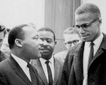 Dr. King's historic meeting with Malcolm X, both revolutionaries.