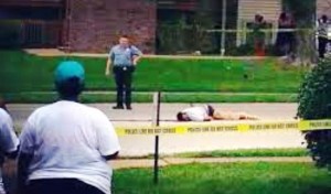 Mike Brown body in street 2