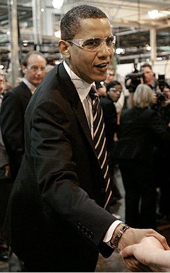 Pres. Barack Obama touring Chrysler Warren Stamping Plant.