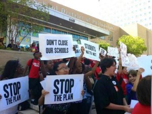 Protest against school closings in Philadelphia.