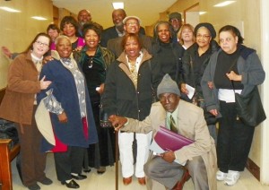 Rev. Pinkney, with wife Dorothy in front, is supported in his Detroit court battle to retain leadership of Benton Harbor NAACP.