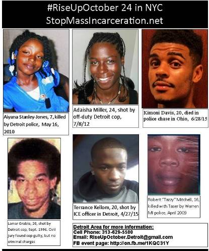 Some of many dozens of Detroit-area victims dead at the hands of law enforcement.