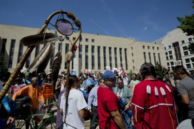 Native Americans protesting DAP at U.S. District Courthouse in Washington, D.C. Aug. 24, 2016