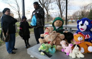 Memorial for Tamir Rice at park where he was killed.