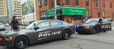 Detroit police threatened to arrest protesters, but never did so.