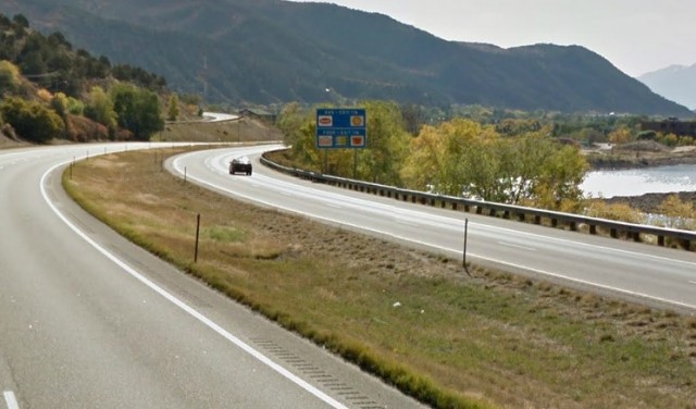 Interstate 70 by Glenwood Springs, Colorado.